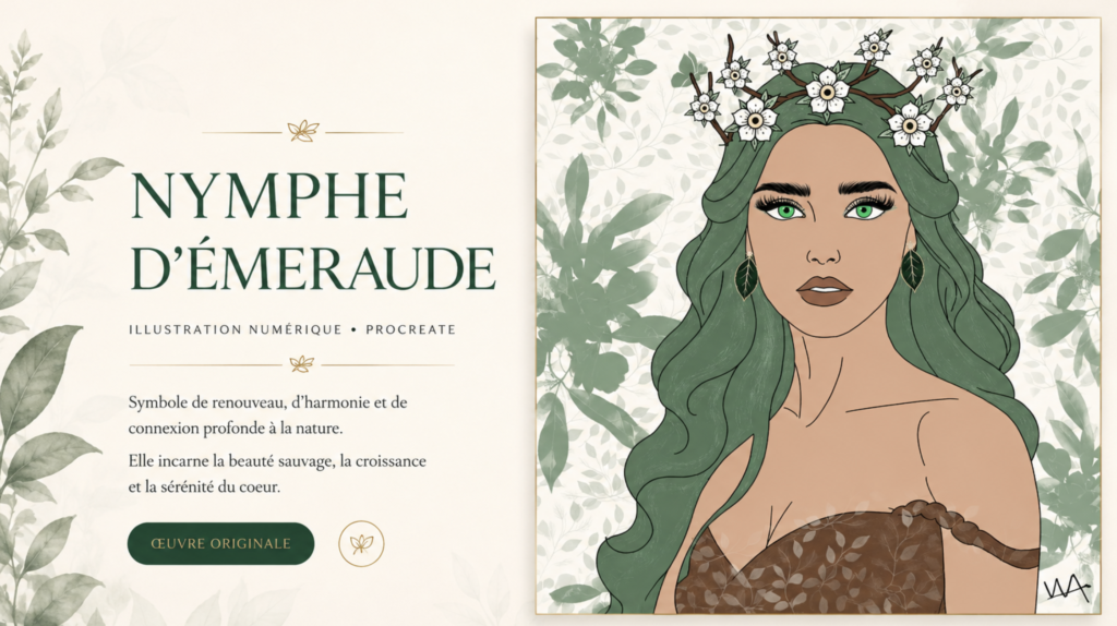 Illustration - Nymphe d'Emeraude